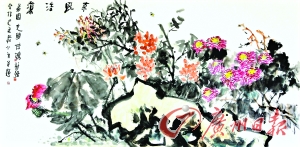 ②《东风浩荡》(248cm×124cm)作者:郭莾园、夏光明、贾博鸿、刘三齐、庄小尖 ②《东风浩荡》(248cm×124cm)作者:郭莾园、夏光明、贾博鸿、刘三齐、庄小尖